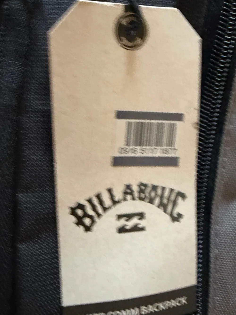 Billabong Gray and Black Two-Tone Men's Backpack holds water bottle and 15in lap